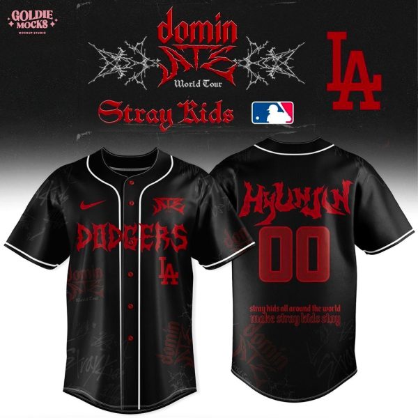 New Los Angeles Dodgers x Stray Kids Dominate World Tour 2025 All Team Jersey