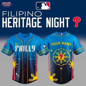 New Philadelphia Phillies Filipino Heritage Night 2025 Special Gradient Custom Jersey