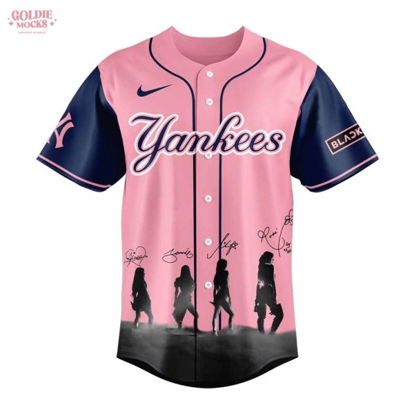 New York Yankees x Queens of K-pop Black Pink Signature 2025 Baseball Jersey