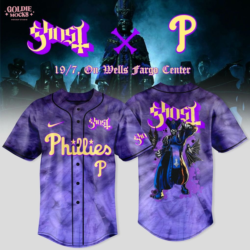 Philadelphia Phillies x Ghost Band World Tour 2025 Limited Jersey Philadelphia Phillies x Ghost Band World Tour 2025 Limited Jersey