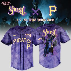 Pittsburgh Penguins x Ghost Band World Tour 2025 Black Baseball Jersey
