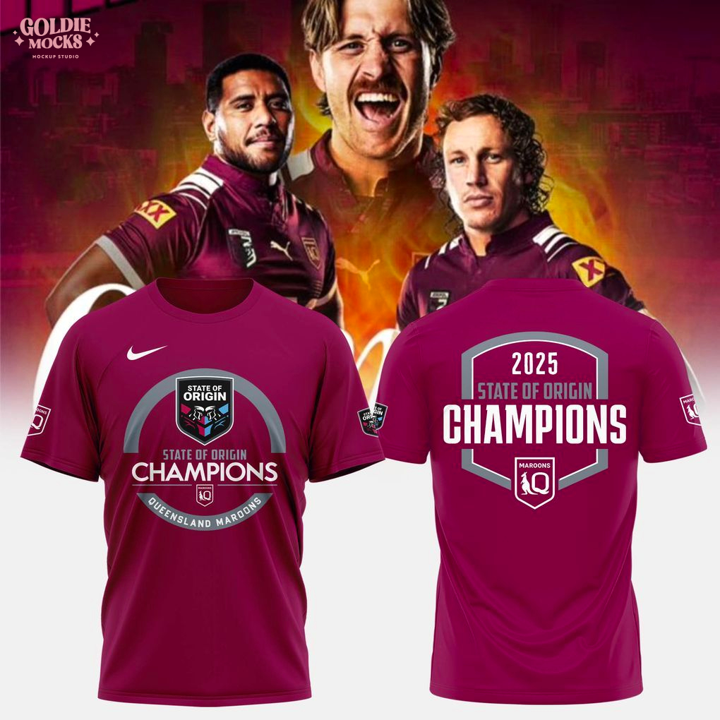 Queensland Maroon State of Origin Champions 2025 Hoodie Queensland Maroon State of Origin Champions 2025 Hoodie