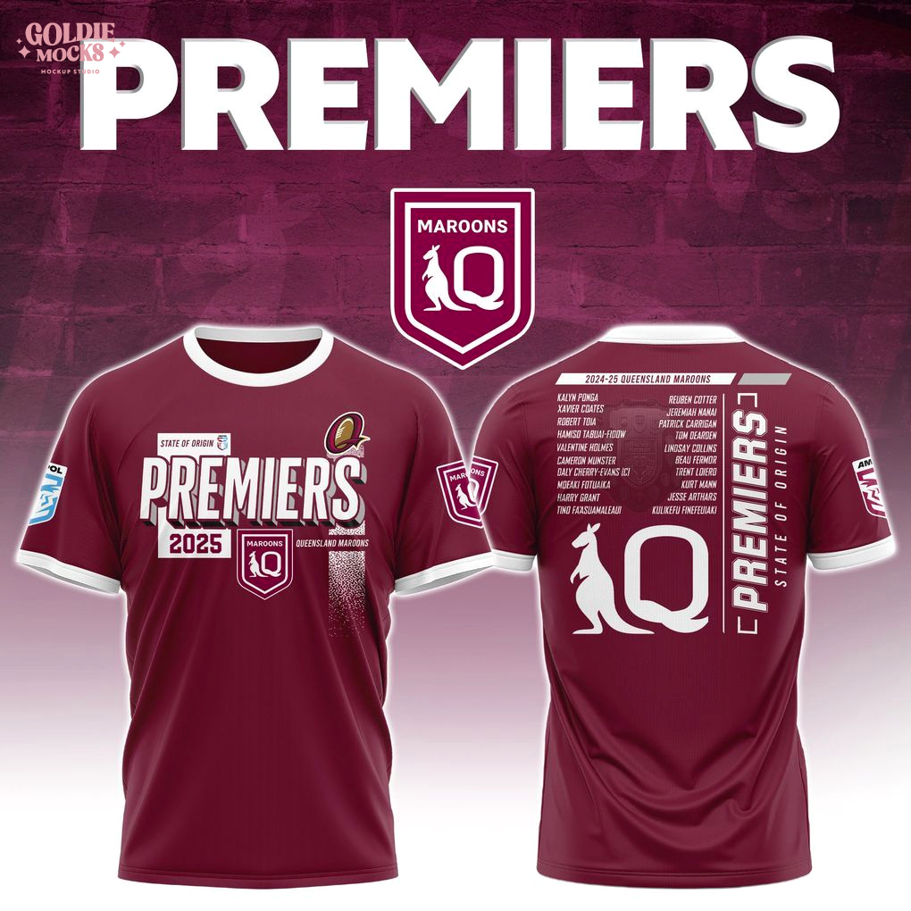 Queensland Maroons State of Origin Champions 2025 Special Edition T-Shirt Queensland Maroons State of Origin Champions 2025 Special Edition T-Shirt