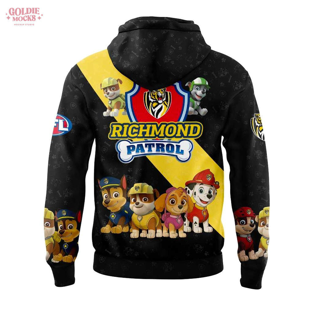 Richmond Tigers Paw Patrol Hoodie Richmond Tigers Paw Patrol Hoodie