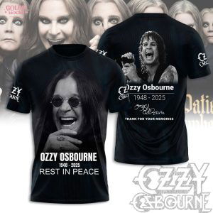 RIP Ozzy Osbourne Thank You For The Memories Shirt