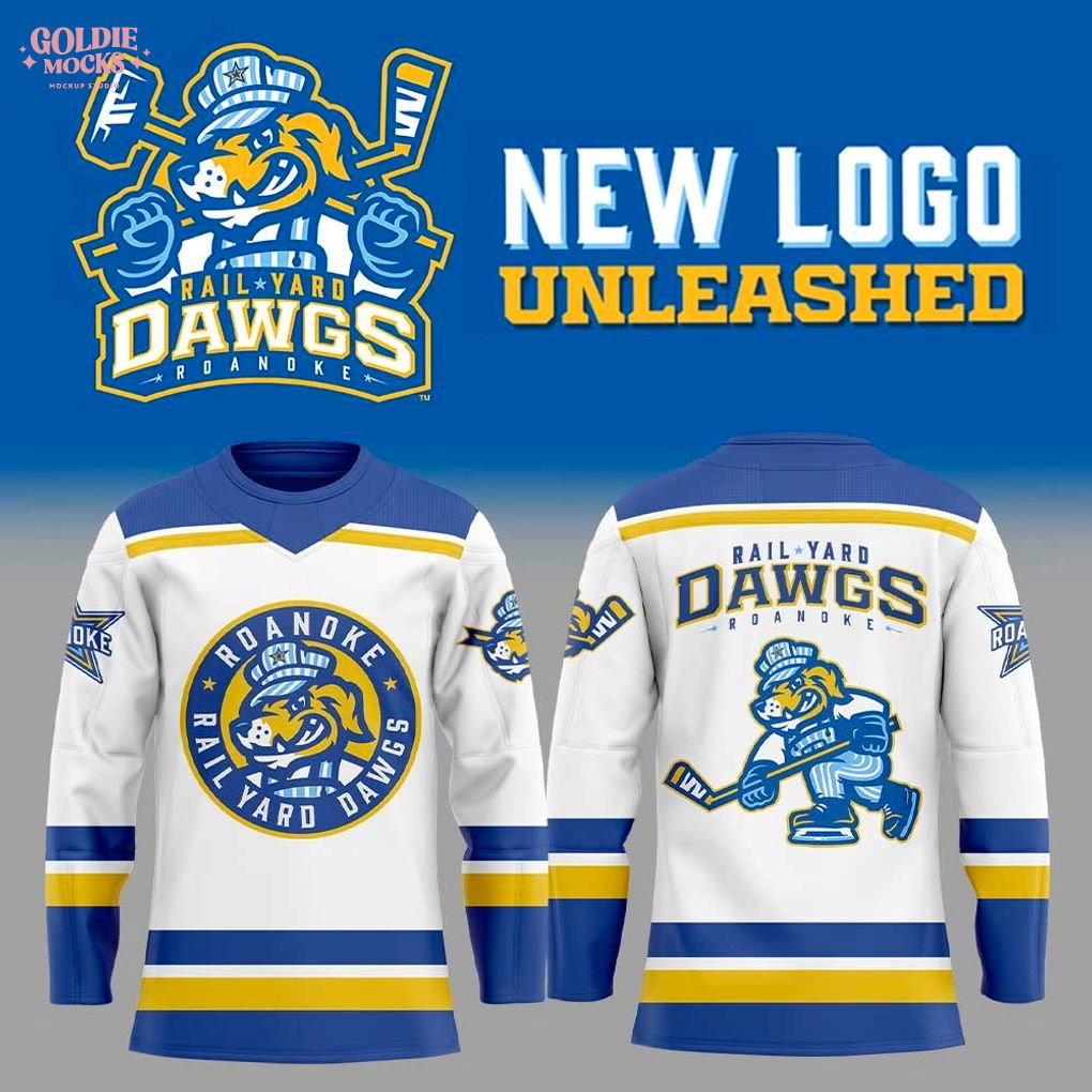 Roanoke Rail Yard Dawgs New Logo Unleashed 2025 Hockey Jersey Roanoke Rail Yard Dawgs New Logo Unleashed 2025 Hockey Jersey