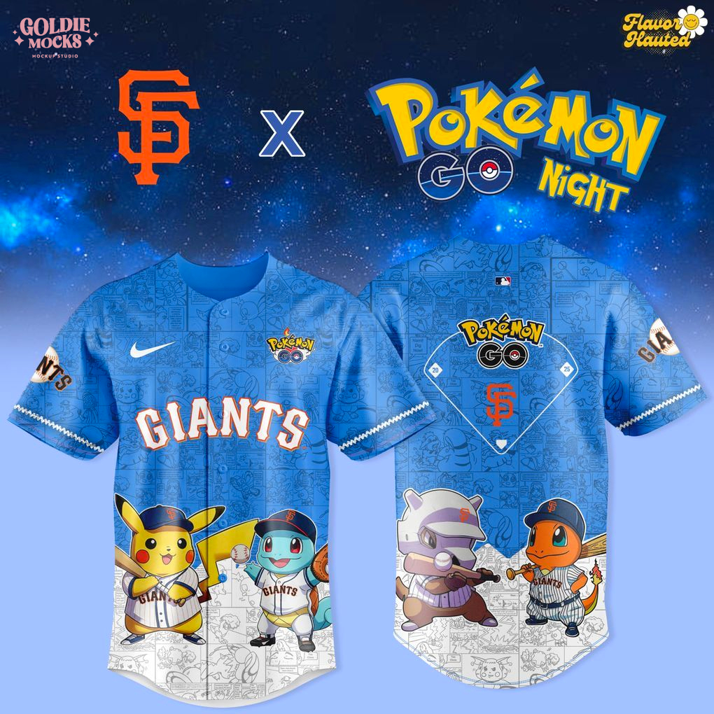 San Francisco Giants x Pokémon GO Night Blue Jersey San Francisco Giants x Pokémon GO Night Blue Jersey