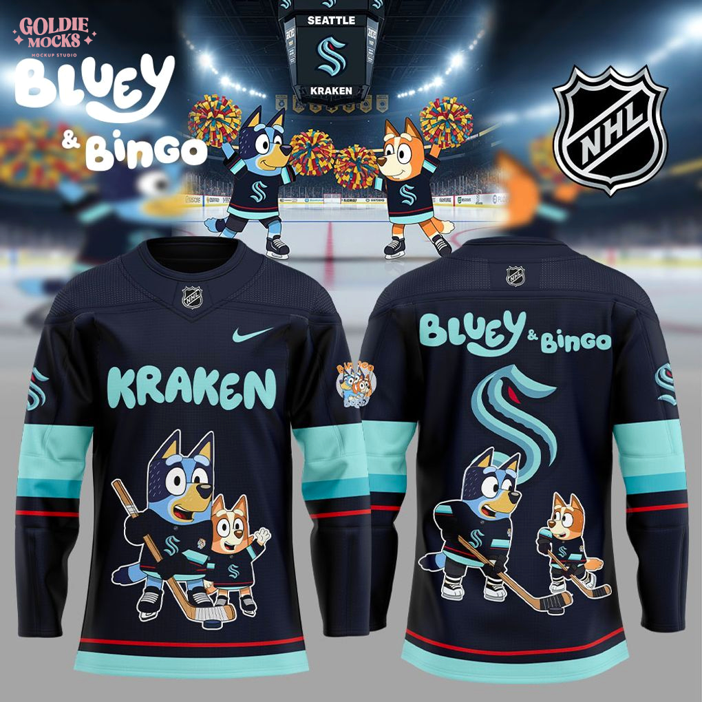 Seattle Kraken Bluey And Bingo 2025 Hockey Jersey Seattle Kraken Bluey And Bingo 2025 Hockey Jersey