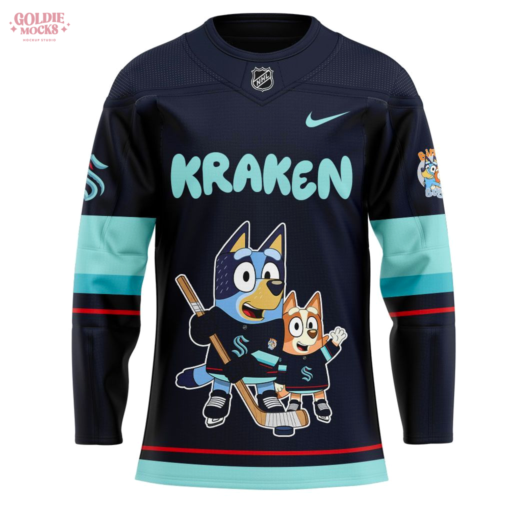 Seattle Kraken Bluey And Bingo 2025 Hockey Jersey Seattle Kraken Bluey And Bingo 2025 Hockey Jersey