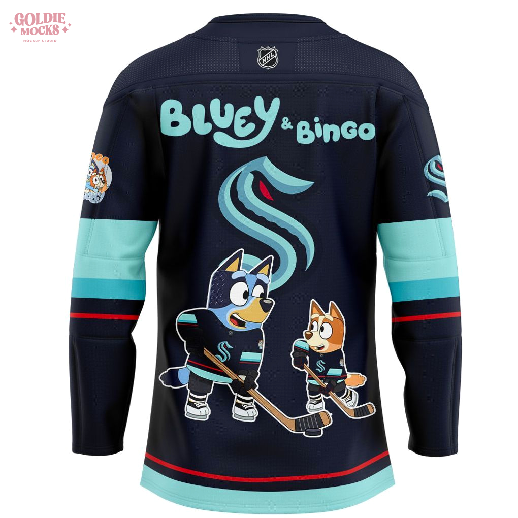Seattle Kraken Bluey And Bingo 2025 Hockey Jersey Seattle Kraken Bluey And Bingo 2025 Hockey Jersey