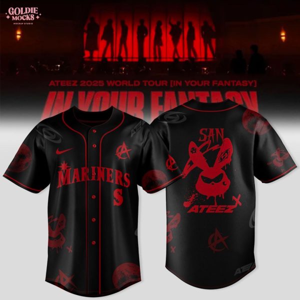 Seattle Mariners x Ateez 2025 World Tour In Your Fantasy Jersey