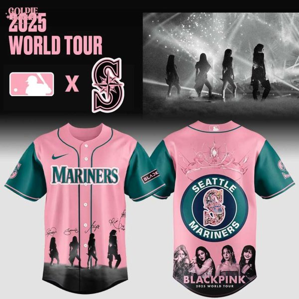 Seattle Mariners x Queens of K-pop Black Pink Tour 2025 Jersey
