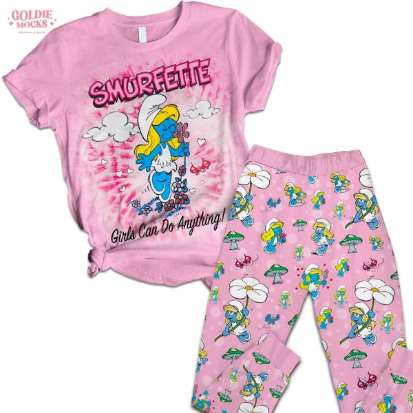 Smurfette Girls Can Do Anything Pajamas Set