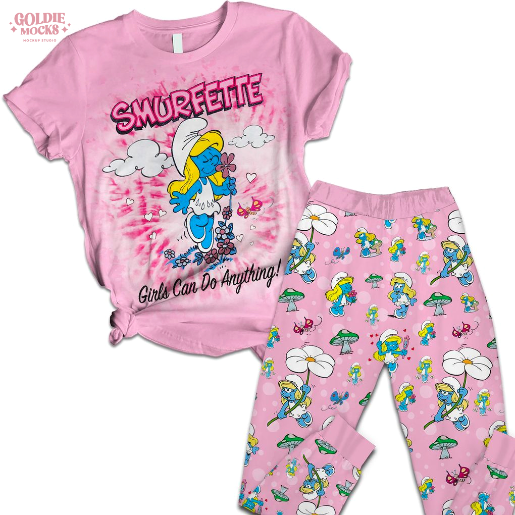 Smurfette Girls Can Do Anything Pajamas Set Smurfette Girls Can Do Anything Pajamas Set