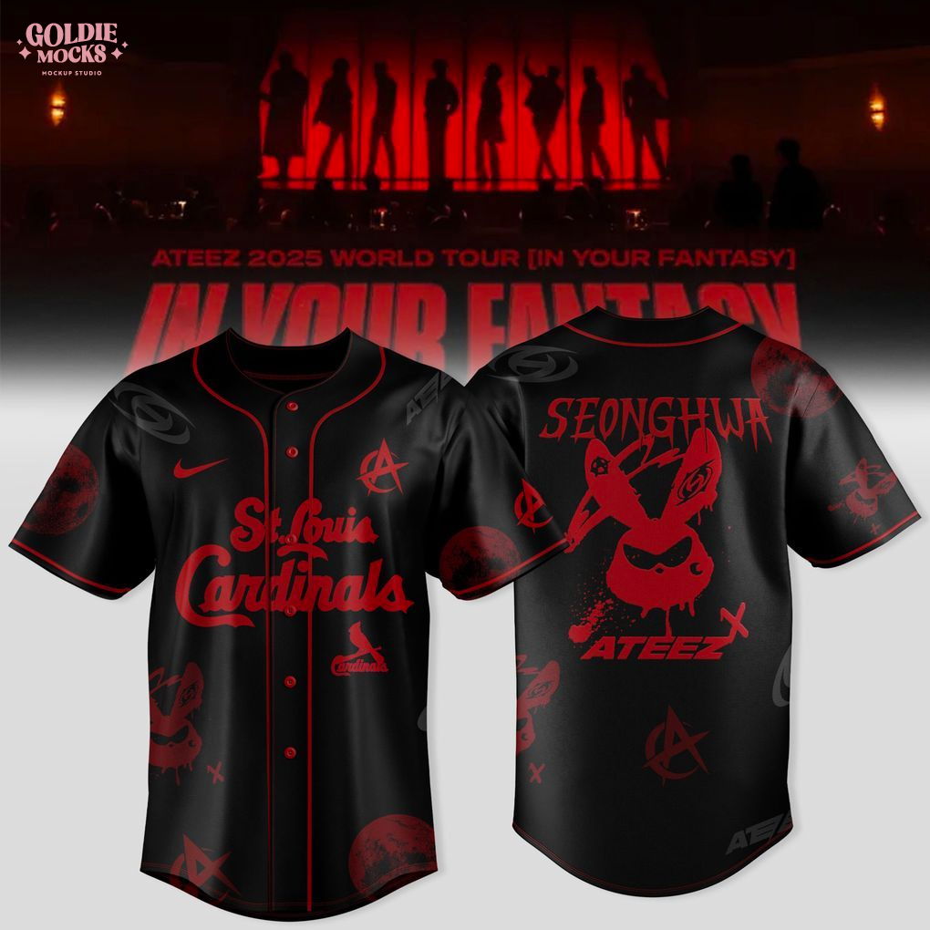 St Louis Cardinals x Ateez 2025 World Tour In Your Fantasy Jersey St Louis Cardinals x Ateez 2025 World Tour In Your Fantasy Jersey