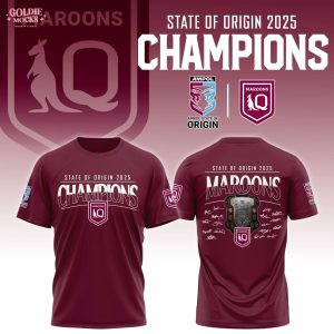 State Of Origin 2025 Champions Queensland Maroons T-Shirt