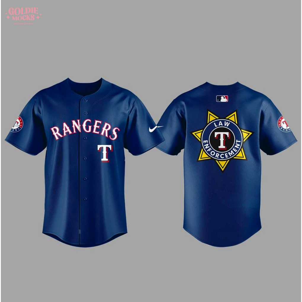Texas Rangers Law Enforcement Appreciation 2025 Baseball Jersey Texas Rangers Law Enforcement Appreciation 2025 Baseball Jersey