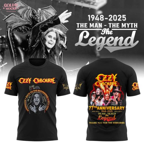 Thank You For The Memories Ozzy Osbourne 1948-2025 T-Shirt