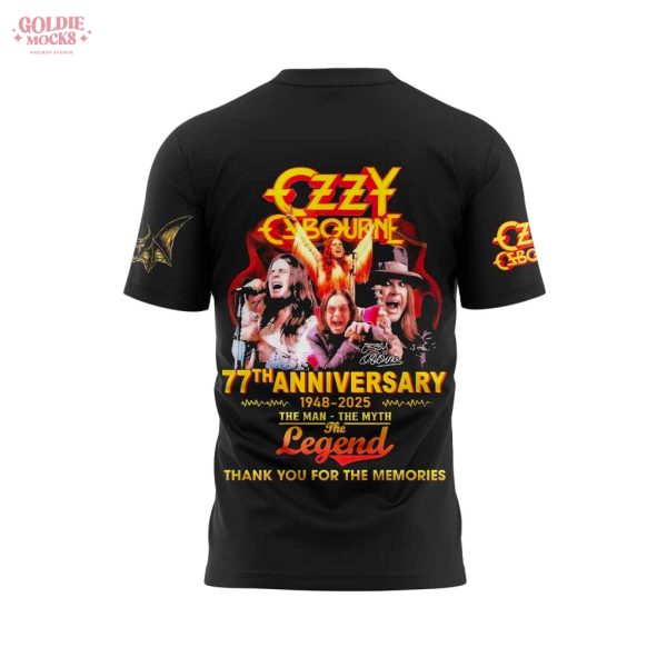 Thank You For The Memories Ozzy Osbourne 1948-2025 T-Shirt