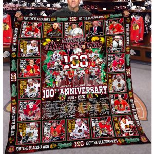 The Chicago Blackhawks 100th Anniversary 1926-2026 Limited Edition Fleece Blanket