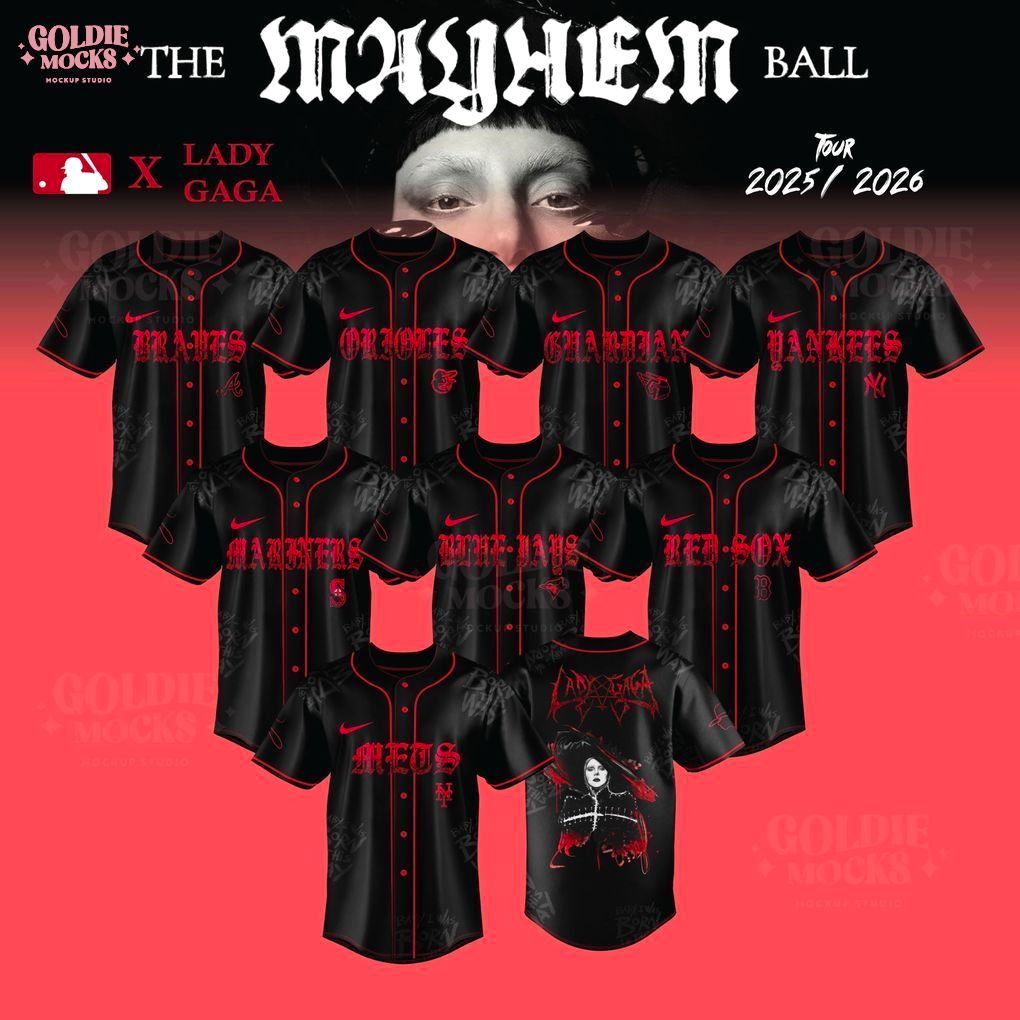 The Mayhem Ball 2025/26 – Lady Gaga x MLB Baseball Jersey | All Teams Available The Mayhem Ball 2025/26 – Lady Gaga x MLB Baseball Jersey | All Teams Available