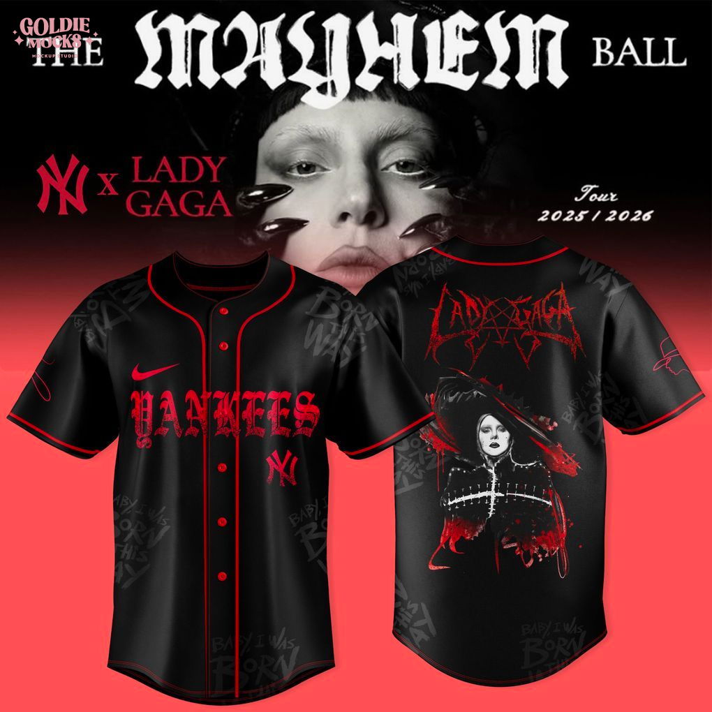 The Mayhem Ball 2025/26 – Lady Gaga x MLB Baseball Jersey | All Teams Available The Mayhem Ball 2025/26 – Lady Gaga x MLB Baseball Jersey | All Teams Available