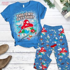 The Smurfs This Is Lazy Shirt Pajamas Set