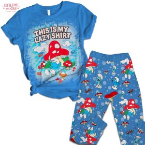 The Smurfs This Is Lazy Shirt Pajamas Set