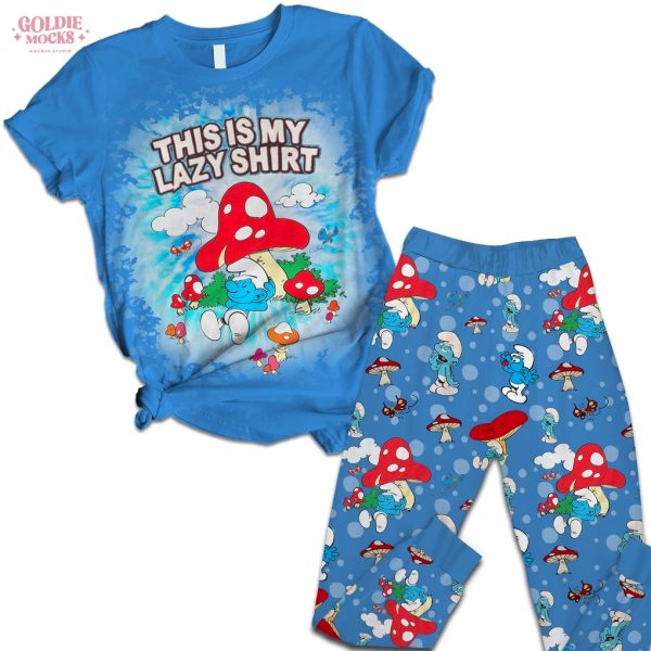 The Smurfs This Is Lazy Shirt Pajamas Set