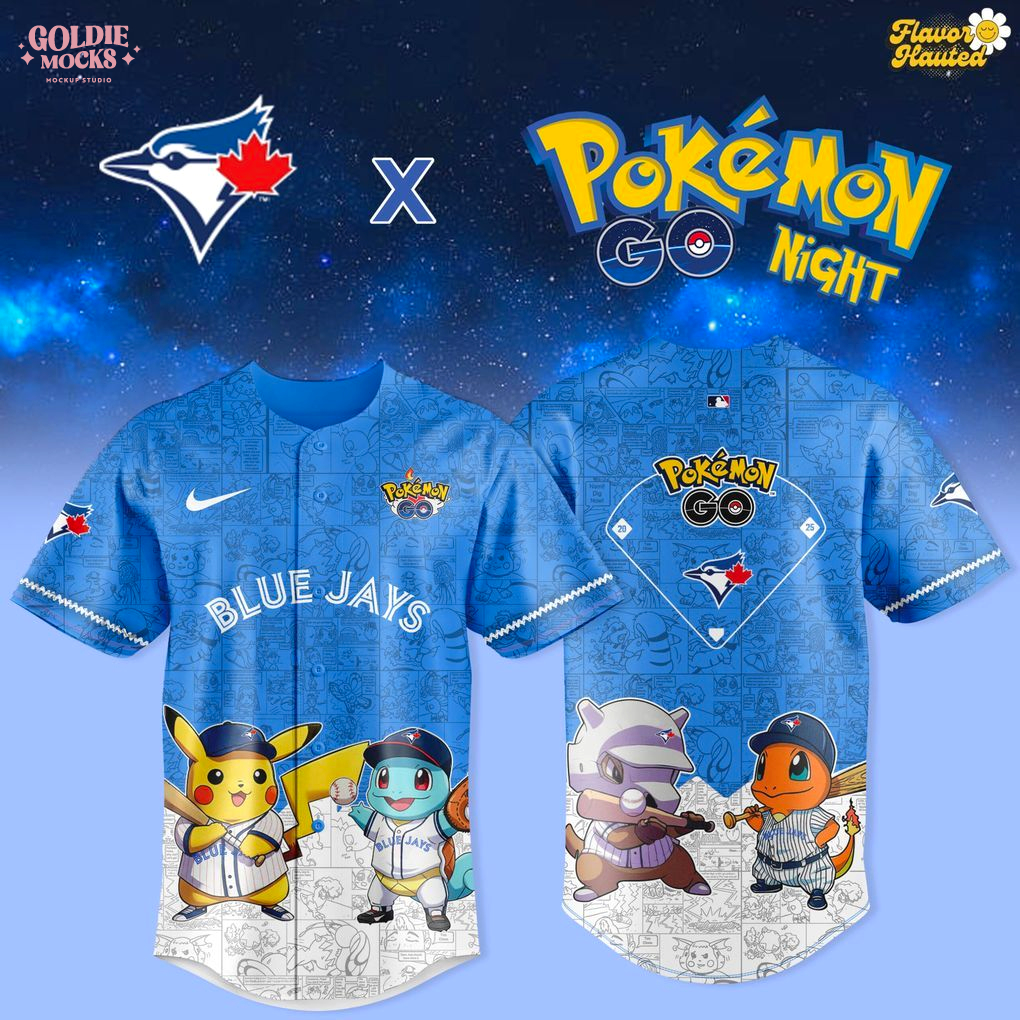 Toronto Blue Jays x Pokémon GO Night Blue Jersey Toronto Blue Jays x Pokémon GO Night Blue Jersey