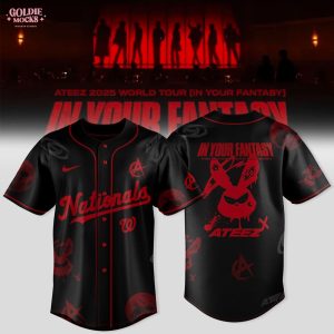 Washington Nationals x Ateez 2025 World Tour In Your Fantasy Jersey