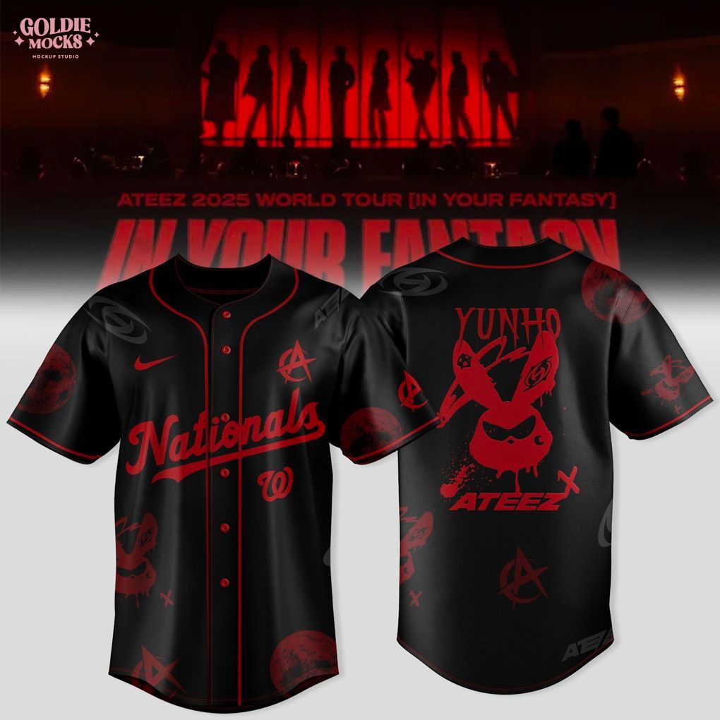 Washington Nationals x Ateez 2025 World Tour In Your Fantasy Jersey Washington Nationals x Ateez 2025 World Tour In Your Fantasy Jersey