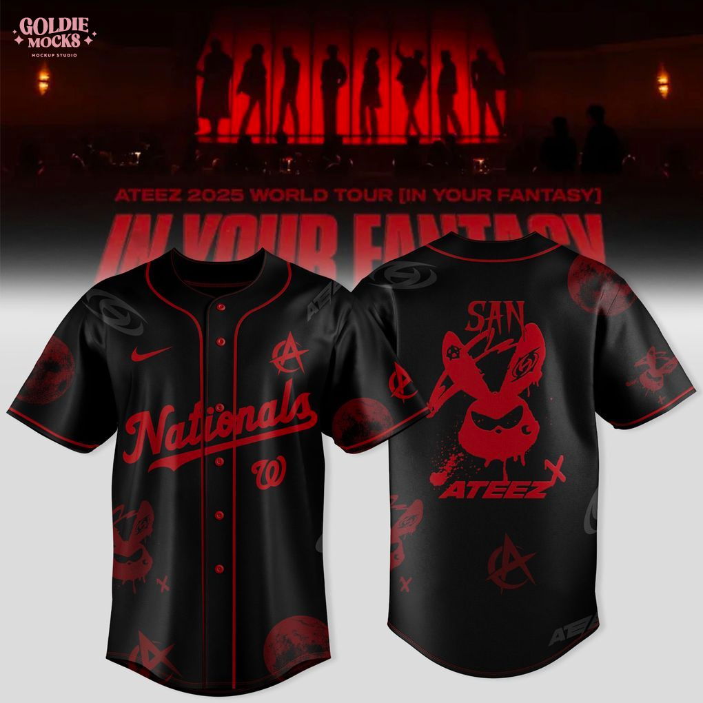 Washington Nationals x Ateez 2025 World Tour In Your Fantasy Jersey Washington Nationals x Ateez 2025 World Tour In Your Fantasy Jersey