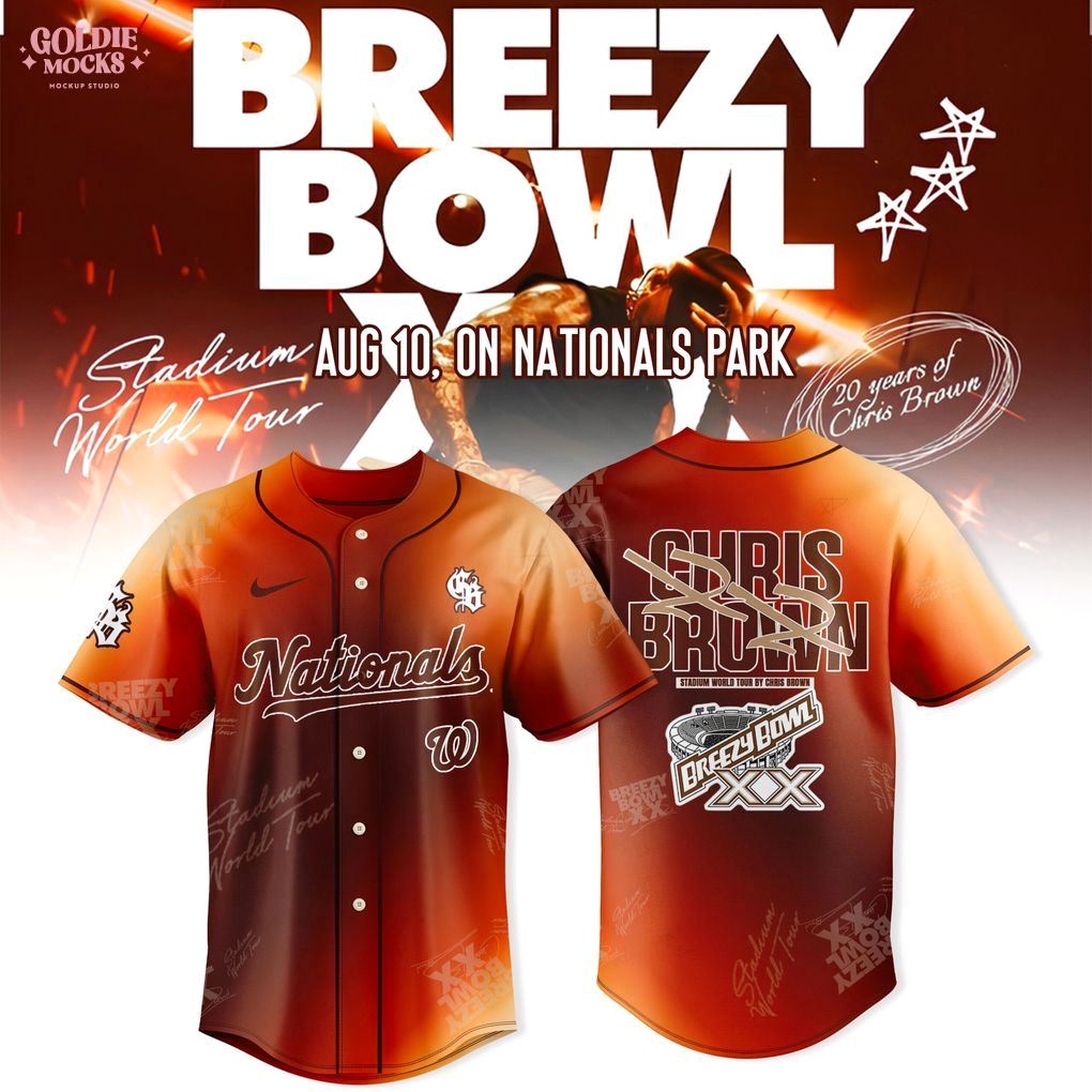 Washington Nationals x Breezy Bowl XX Tour 2025 Jersey Washington Nationals x Breezy Bowl XX Tour 2025 Jersey