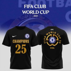 Chelsea – FIFA Club World Cup Champions 2025 Black T-Shirt