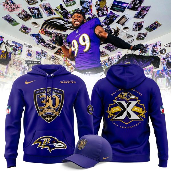 Baltimore Ravens 30 seasons 1996-2025 Gift For Fans T-Shirt