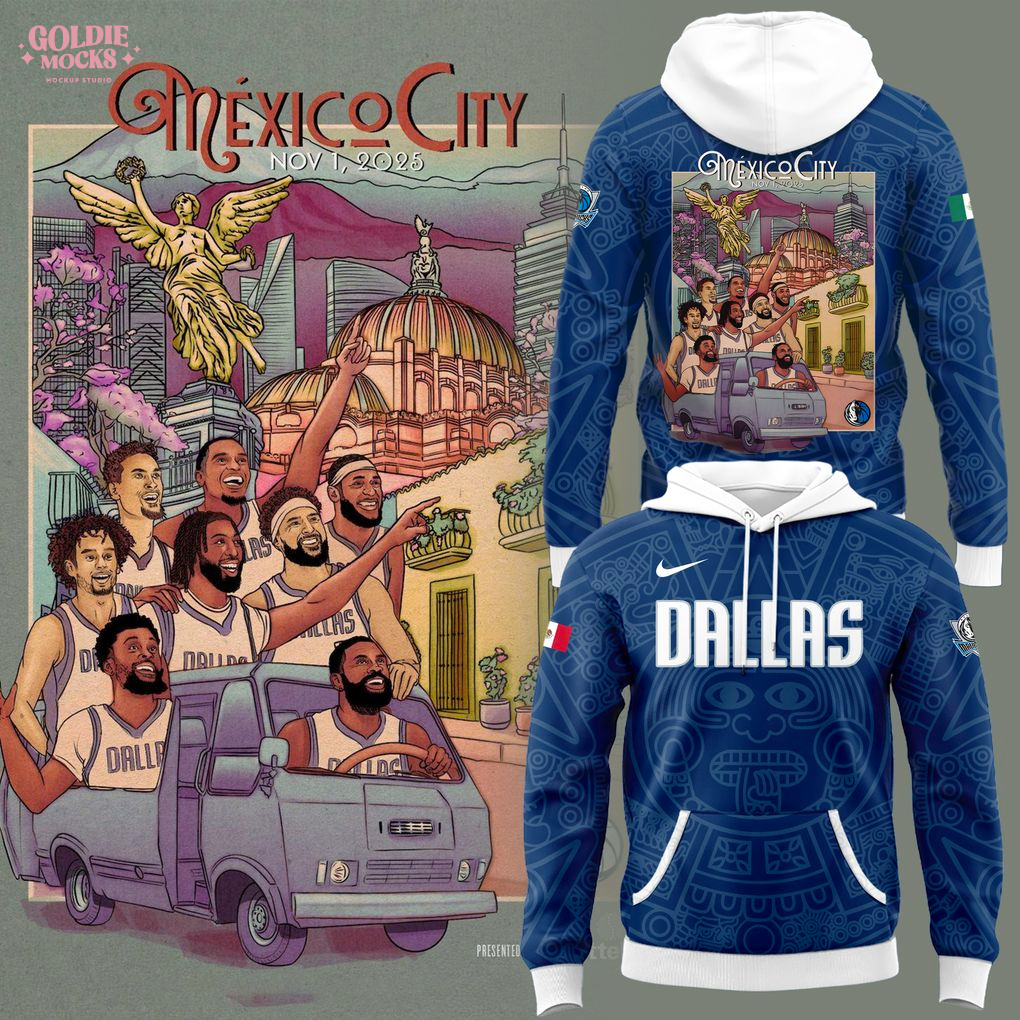 Dallas Mavericks Mexico City Fan Tribute Blue Hoodie Dallas Mavericks Mexico City Fan Tribute Blue Hoodie