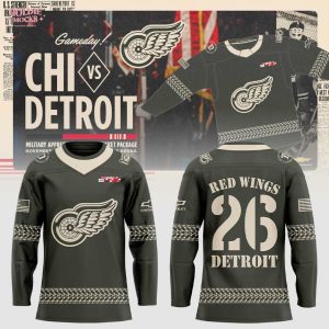 Detroit Red Wings Military Appreciation Chil Vs Detroit 2025 Hockey Jersey