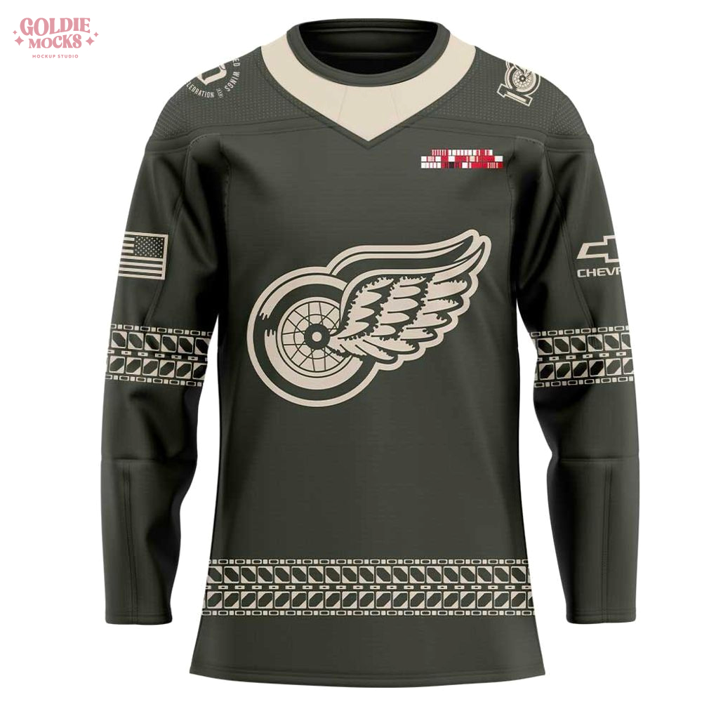 Detroit Red Wings Military Appreciation Chil Vs Detroit 2025 Hockey Jersey