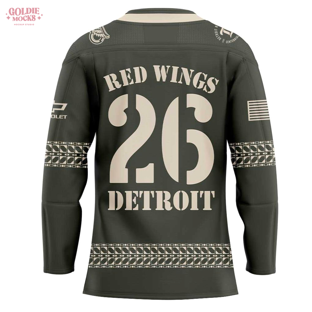 Detroit Red Wings Military Appreciation Chil Vs Detroit 2025 Hockey Jersey
