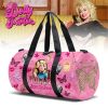 Dolly Parton Born to Shine Pink Butterfly Duffel Travel Gym Bag