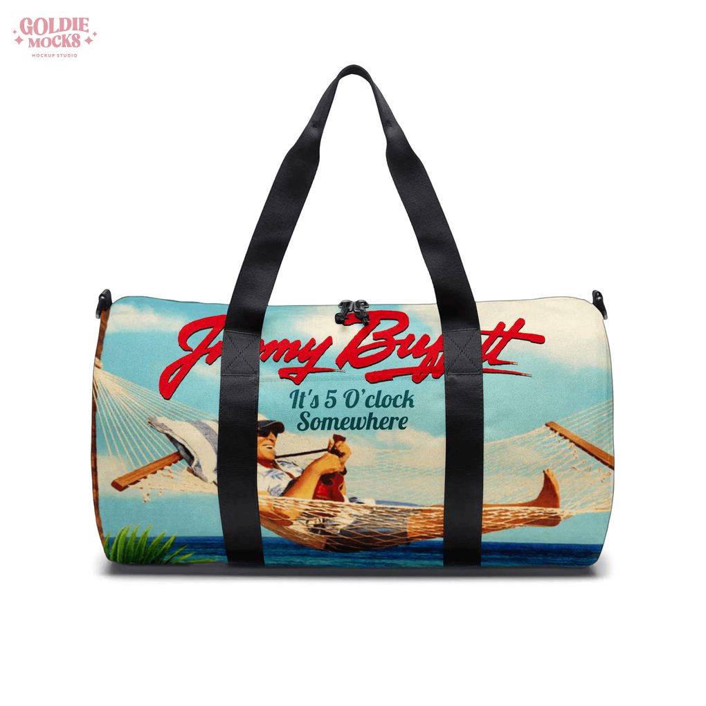 Jimmy Buffett It's 5 O'Clock Somewhere Tropical Parrot Travel and Gym Duffel Bag Jimmy Buffett It's 5 O'Clock Somewhere Tropical Parrot Travel and Gym Duffel Bag
