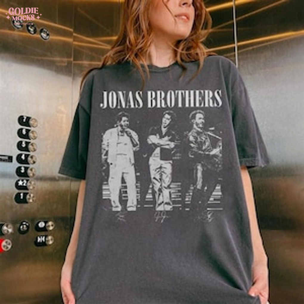 Jonas Brothers Vintage Band Tee Unisex Oversized Pepper Gray