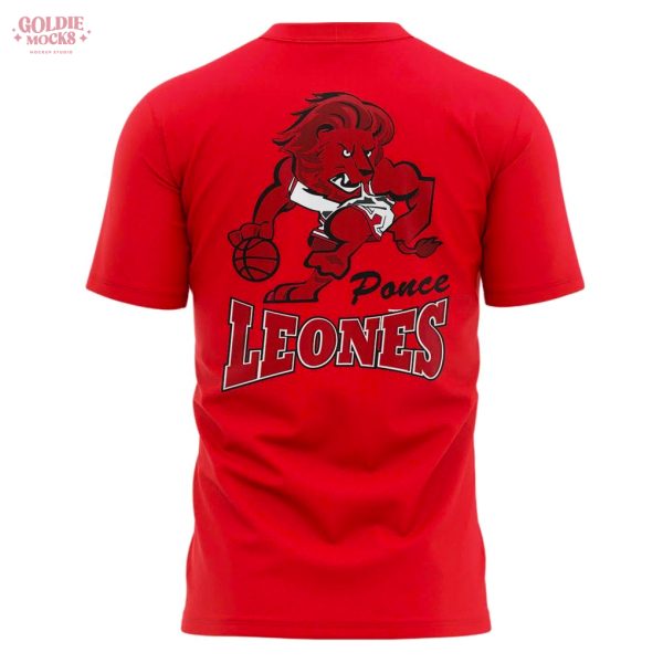 Leones de Ponce Basketball Playoffs Red 2025 Fan T-Shirt
