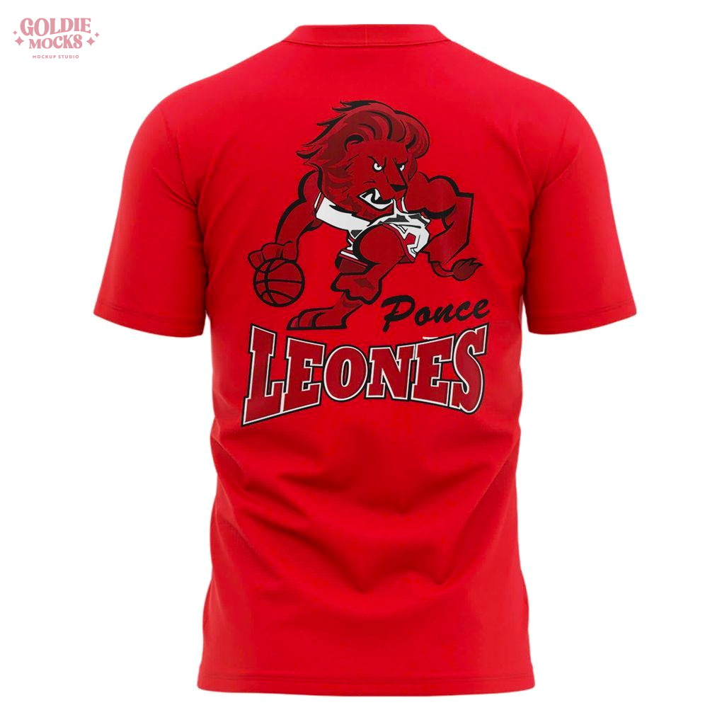 Leones de Ponce Basketball Playoffs Red 2025 Fan T-Shirt