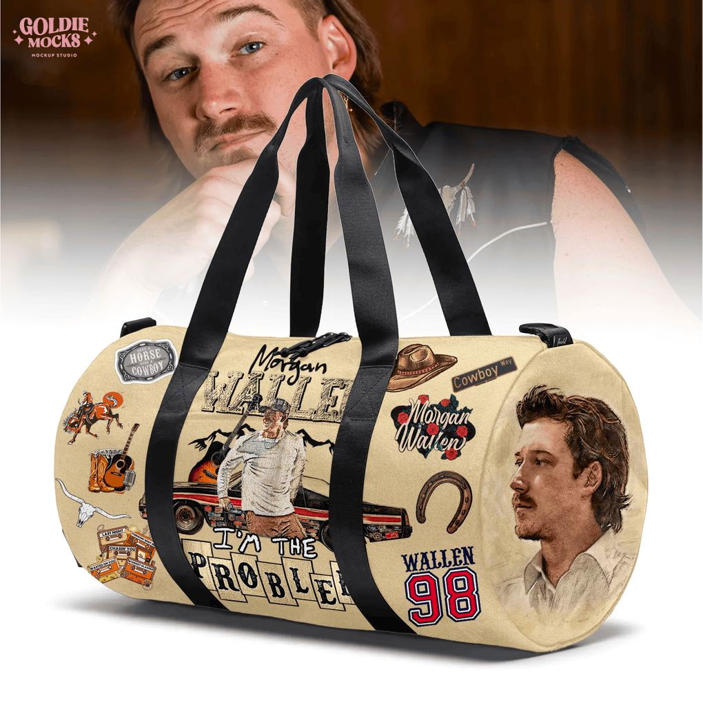 Morgan Wallen Im the Problem Cowboy Theme Travel and Gym Duffel Bag Morgan Wallen Im the Problem Cowboy Theme Travel and Gym Duffel Bag