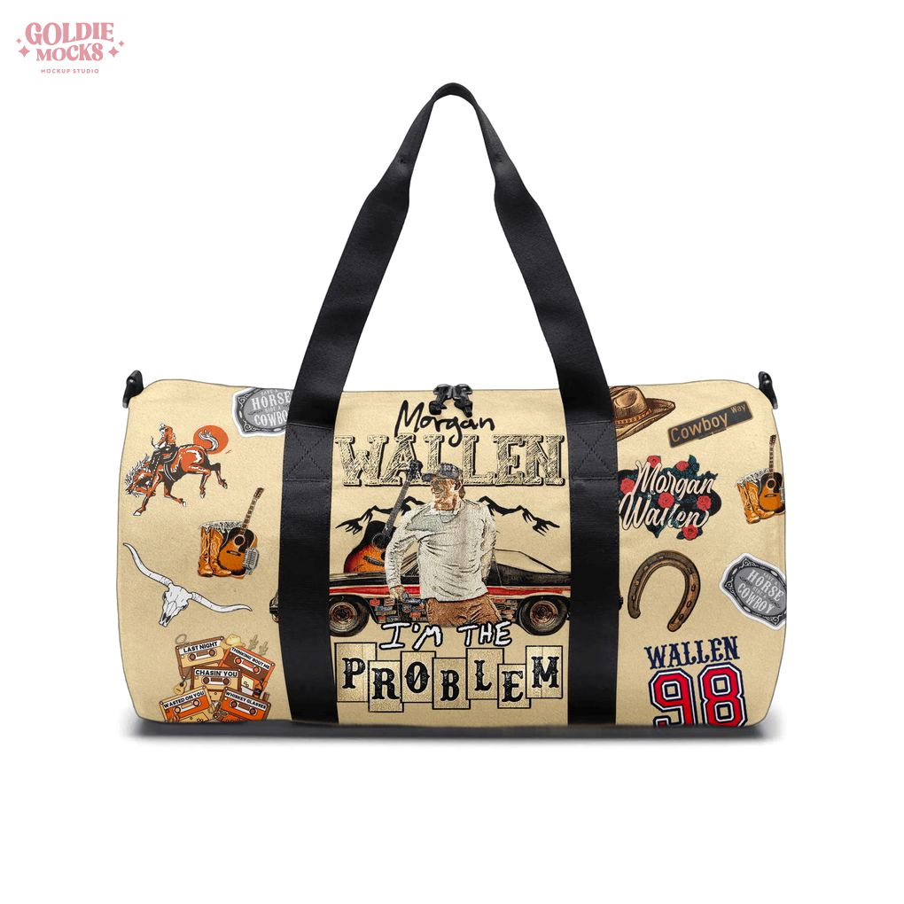 Morgan Wallen Im the Problem Cowboy Theme Travel and Gym Duffel Bag Morgan Wallen Im the Problem Cowboy Theme Travel and Gym Duffel Bag