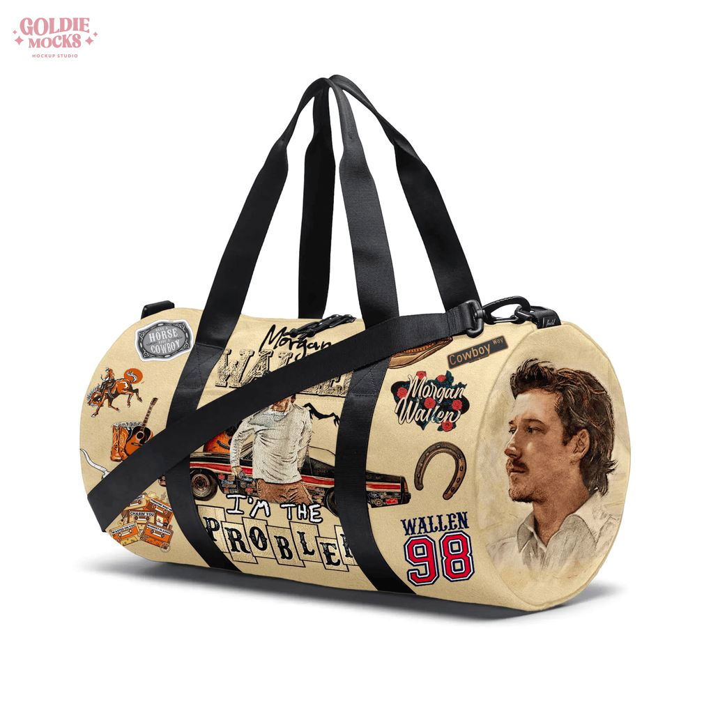 Morgan Wallen Im the Problem Cowboy Theme Travel and Gym Duffel Bag Morgan Wallen Im the Problem Cowboy Theme Travel and Gym Duffel Bag