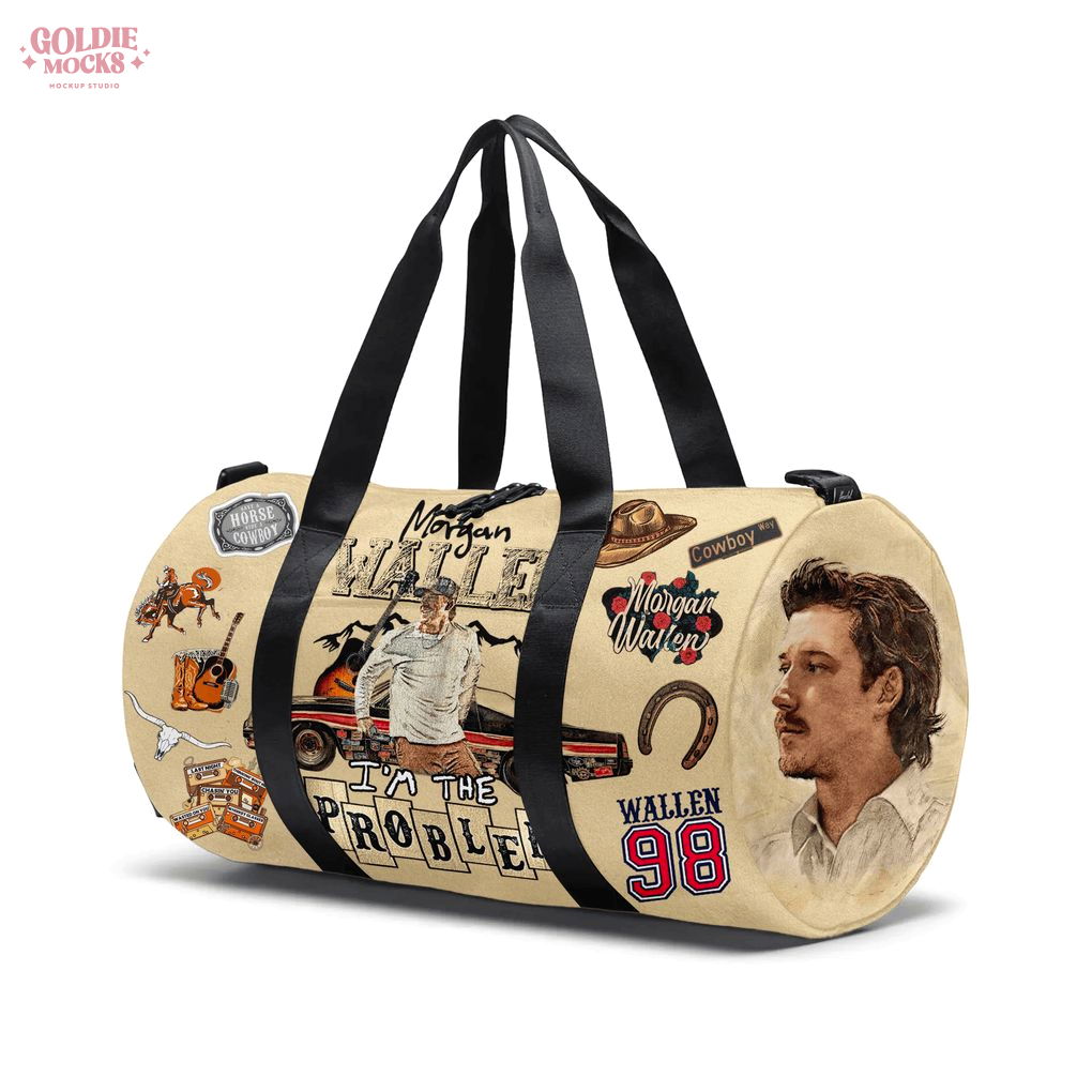 Morgan Wallen Im the Problem Cowboy Theme Travel and Gym Duffel Bag Morgan Wallen Im the Problem Cowboy Theme Travel and Gym Duffel Bag