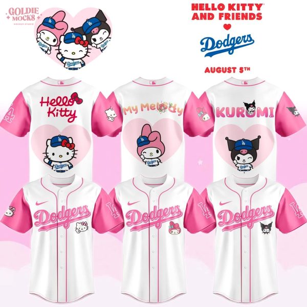 New Los Angeles Dodgers x Hello Kitty Night Pink Kuromi Jersey 2025